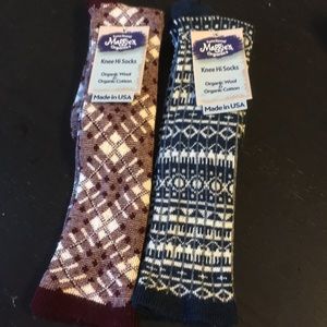 Maggie’s Organics Wool Cotton socks 2pr NWT